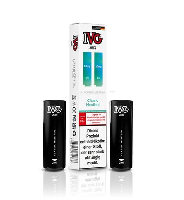 [Paket] 10x IVG Air 4in1 Pods - Classic Menthol (2er Pack)