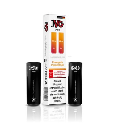 [Paket] 10x IVG Air 4in1 Pods - Pineapple Passionfruit (2er Pack)