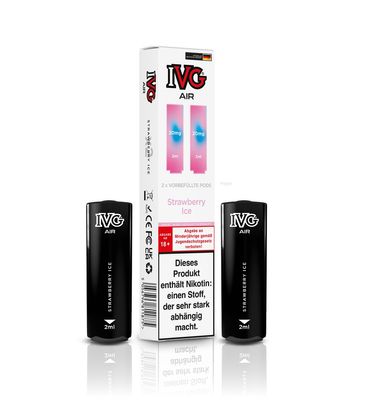 [Paket] 10x IVG Air 4in1 Pods - Strawberry Ice (2er Pack)