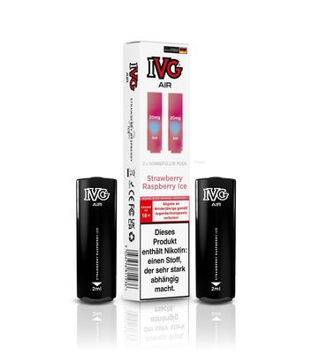 [Paket] 10x IVG Air 4in1 Pods - Strawberry Raspberry Ice (2er Pack)