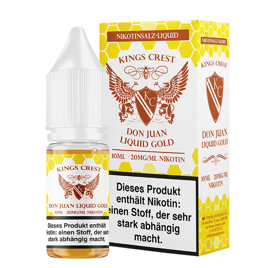 Kings Crest Nikotinsalz - Don Juan Liquid Gold - 10ml Liquid 20mg