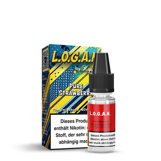 L.O.G.A.N. Nikotinsalz - Pure Strawberry - 10ml Liquid 10mg