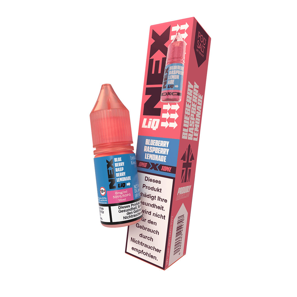 Nex Liq Nikotinsalz - Blueberry Raspberry Lemonade - 0mg Liquid 10ml