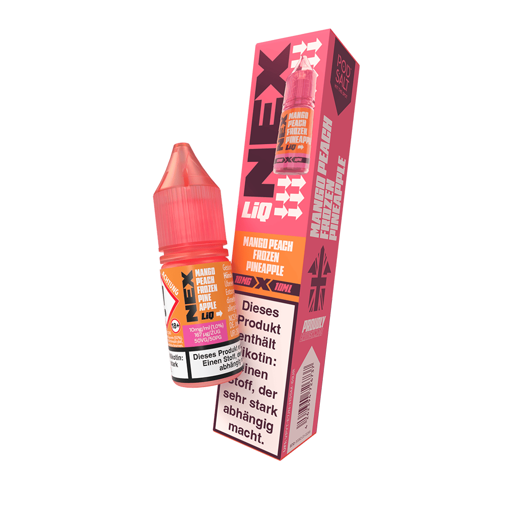 Nex Liq Nikotinsalz - Mango Peach Frozen Pineapple - 10mg Liquid 10ml