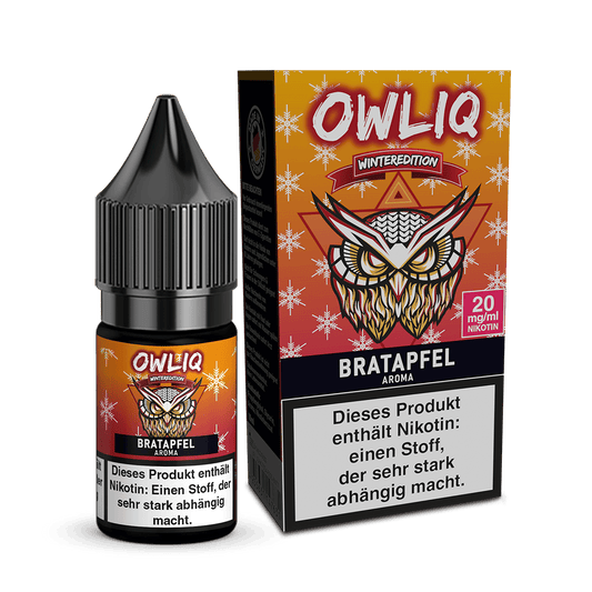 OWLIQ Nikotinsalz Weihnachtsedition - Bratapfel - 10ml Liquid 20mg