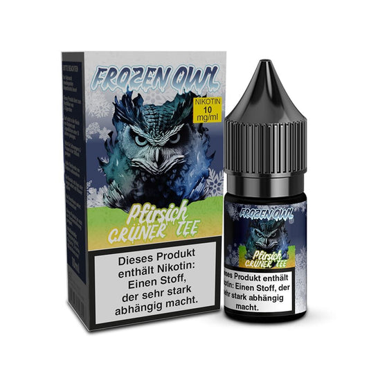 Frozen OWL Nikotinsalz Pfirsich Grüner Tee Liquid