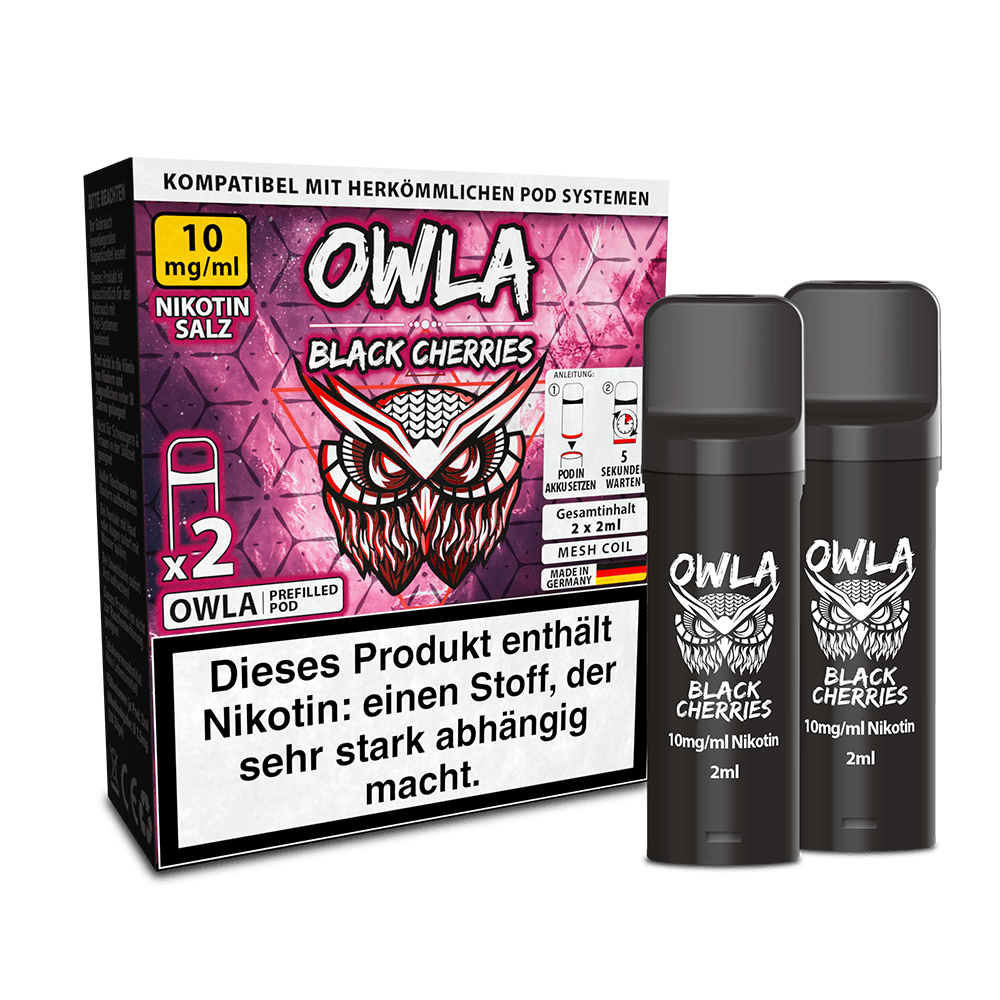 2x OWLA Einweg Pod Black Cherries Nikotinsalz