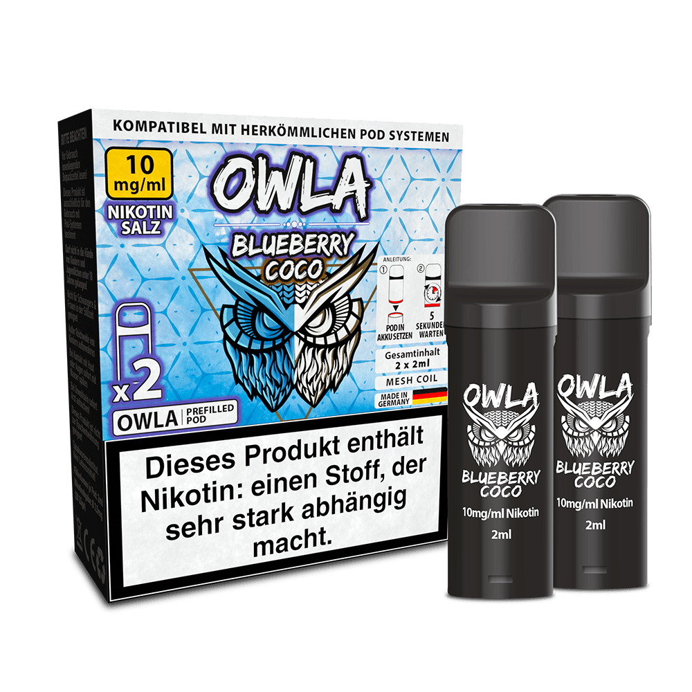 2x OWLA Einweg Pod Blueberry Coco Nikotinsalz