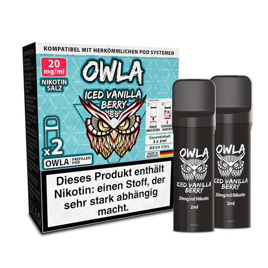 2x OWLA Einweg Pod - Iced Vanilla Berry - 20mg Nikotinsalz 2ml