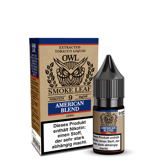 OWL Smoke Leaf Liquid - American Blend Tobacco - 10ml 9mg