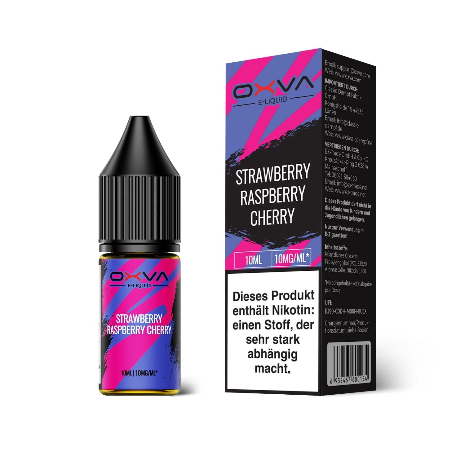 Oxva E - Liquid Nikotinsalz Strawberry Raspberry Cherry Liquid