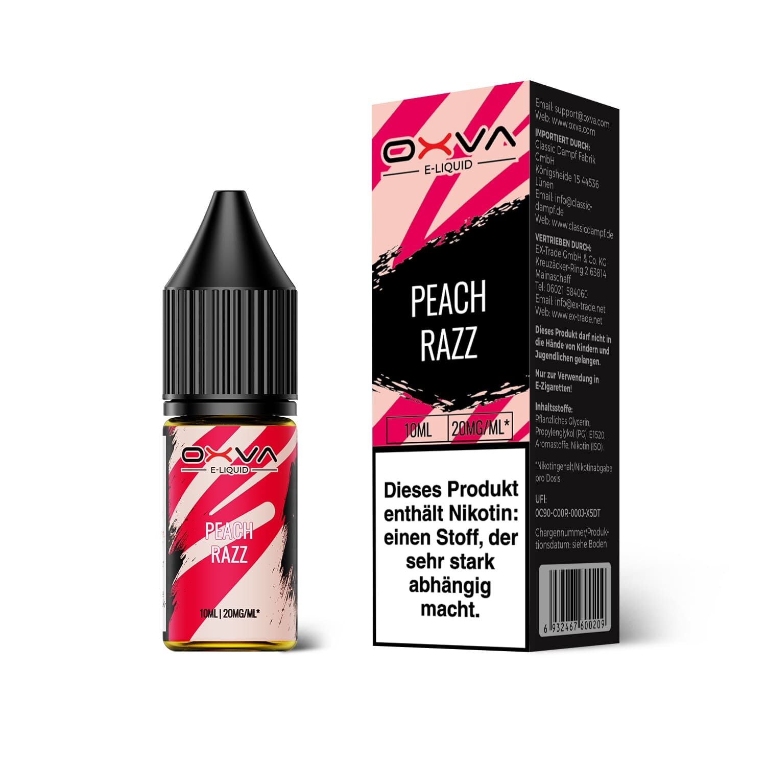 Oxva E-Liquid Nikotinsalz - Peach Razz - 10ml Liquid 20mg