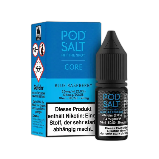 Pod Salt Core Nikotinsalz - Blue Raspberry - 10ml Liquid 20mg