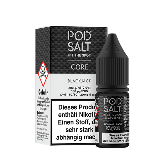 Pod Salt Core Nikotinsalz - Blackjack - Liquid 20mg 10ml