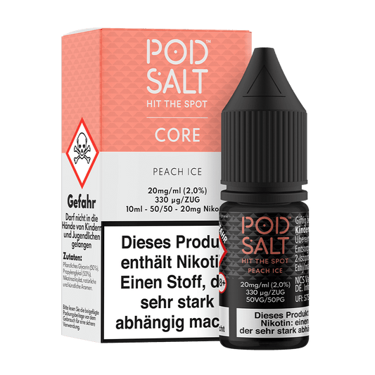 Pod Salt Core Nikotinsalz - Peach Ice - Liquid 20mg 10ml