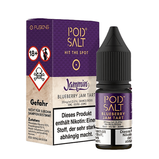 Pod Salt Fusion - Blueberry Jam Tart - 10ml Liquid 20mg Nikotinsalz