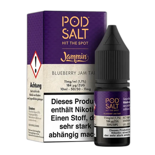 Pod Salt Fusion - Blueberry Jam Tart - 10ml Liquid 11mg Nikotinsalz