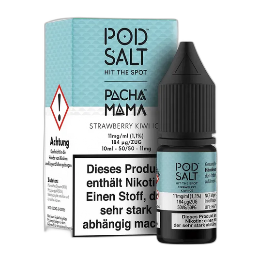 Pod Salt Fusion - Strawberry Kiwi Ice - 10ml Liquid 11mg Nikotinsalz