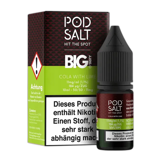 Pod Salt Fusion - Cola with Lime - 10ml Liquid 11mg Nikotinsalz