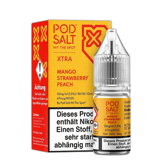 Pod Salt Xtra Nikotinsalz Mango Strawberry Peach Liquid