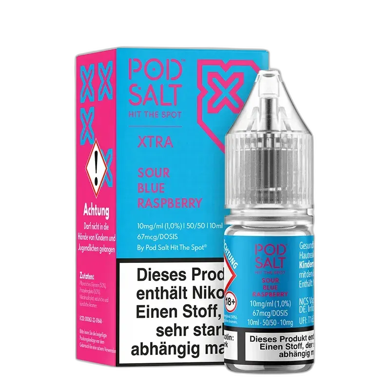 Pod Salt Xtra Nikotinsalz Sour Blue Raspberry Liquid