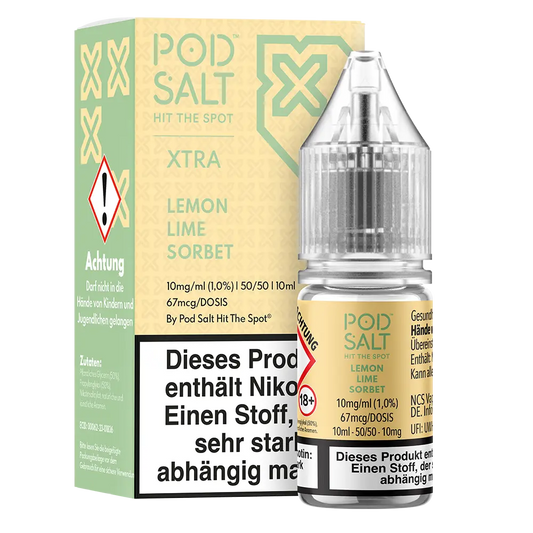 Pod Salt Xtra Nikotinsalz - Lemon Lime Sorbet - Liquid 10mg 10ml