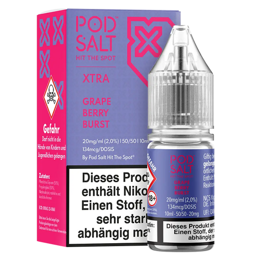 Pod Salt Xtra Nikotinsalz - Grape Berry Burst - Liquid 20mg 10ml