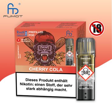 [Paket] 10x RandM Tornado Cherry Cola 20mg Nikotin 2er Pack