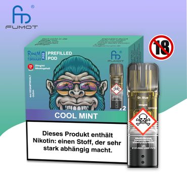 [Paket] 10x RandM Tornado Cool Mint 20mg Nikotin 2er Pack
