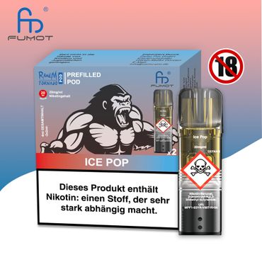 [Paket] 10x RandM Tornado Ice Pop 20mg Nikotin 2er Pack