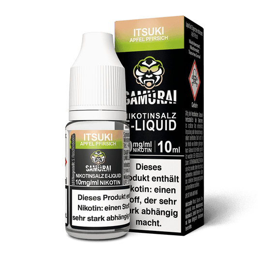 Samurai Nikotinsalz - Itsuki Apfel Pfirsich - Liquid 10mg 10ml