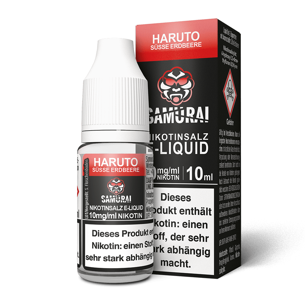 Samurai Nikotinsalz - Haruto Süße Erdbeere - Liquid 10mg 10ml
