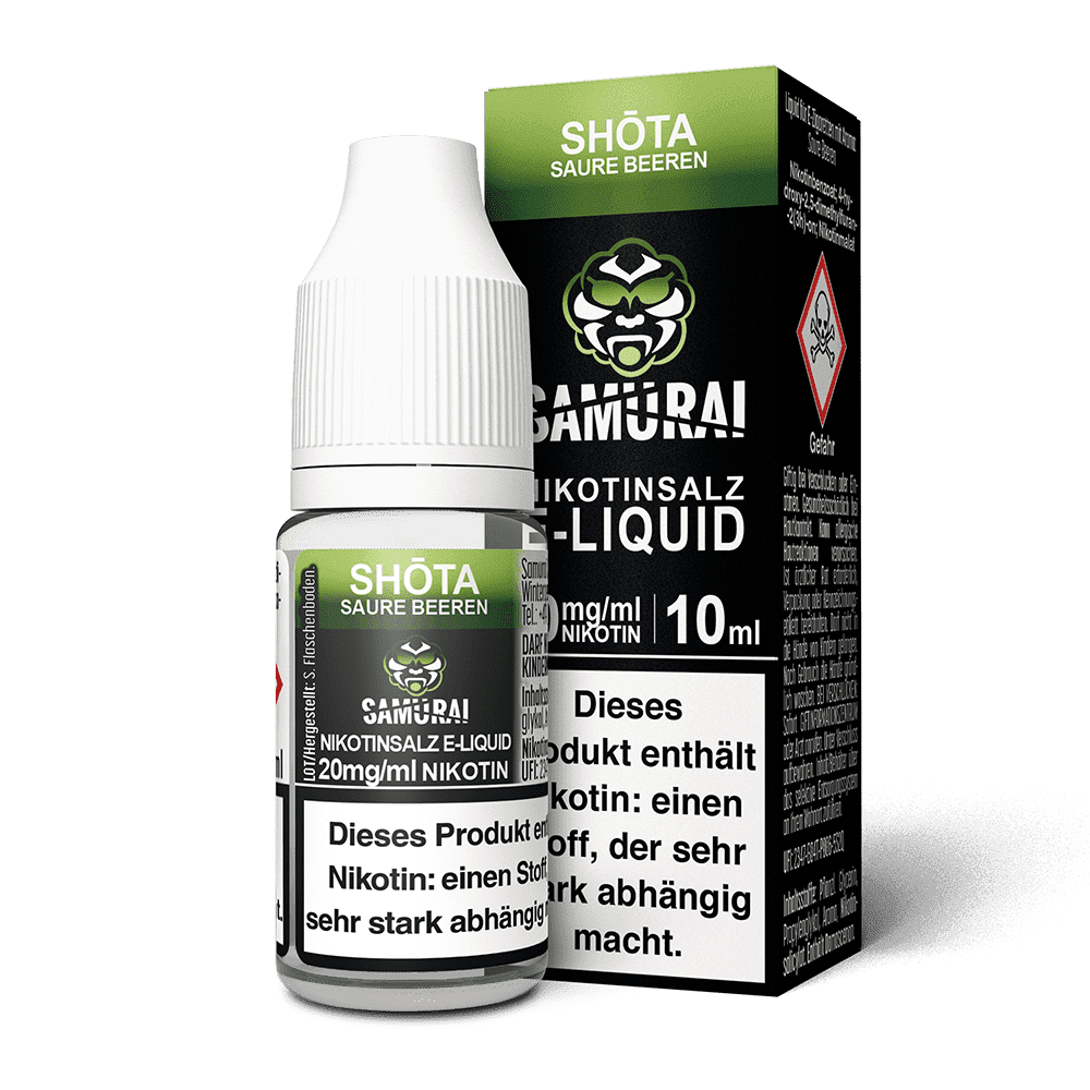 Samurai Nikotinsalz - Shota Saure Beeren - Liquid 20mg 10ml