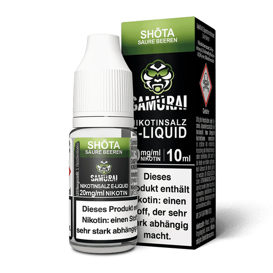 Samurai Nikotinsalz - Shota Saure Beeren - Liquid 20mg 10ml