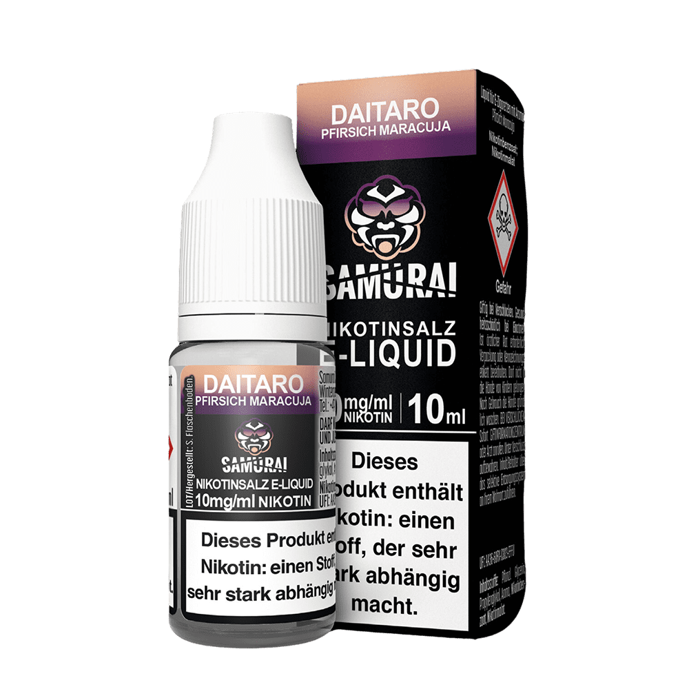 Samurai Nikotinsalz - Daitaro Pfirsich Maracuja - Liquid 20mg 10ml