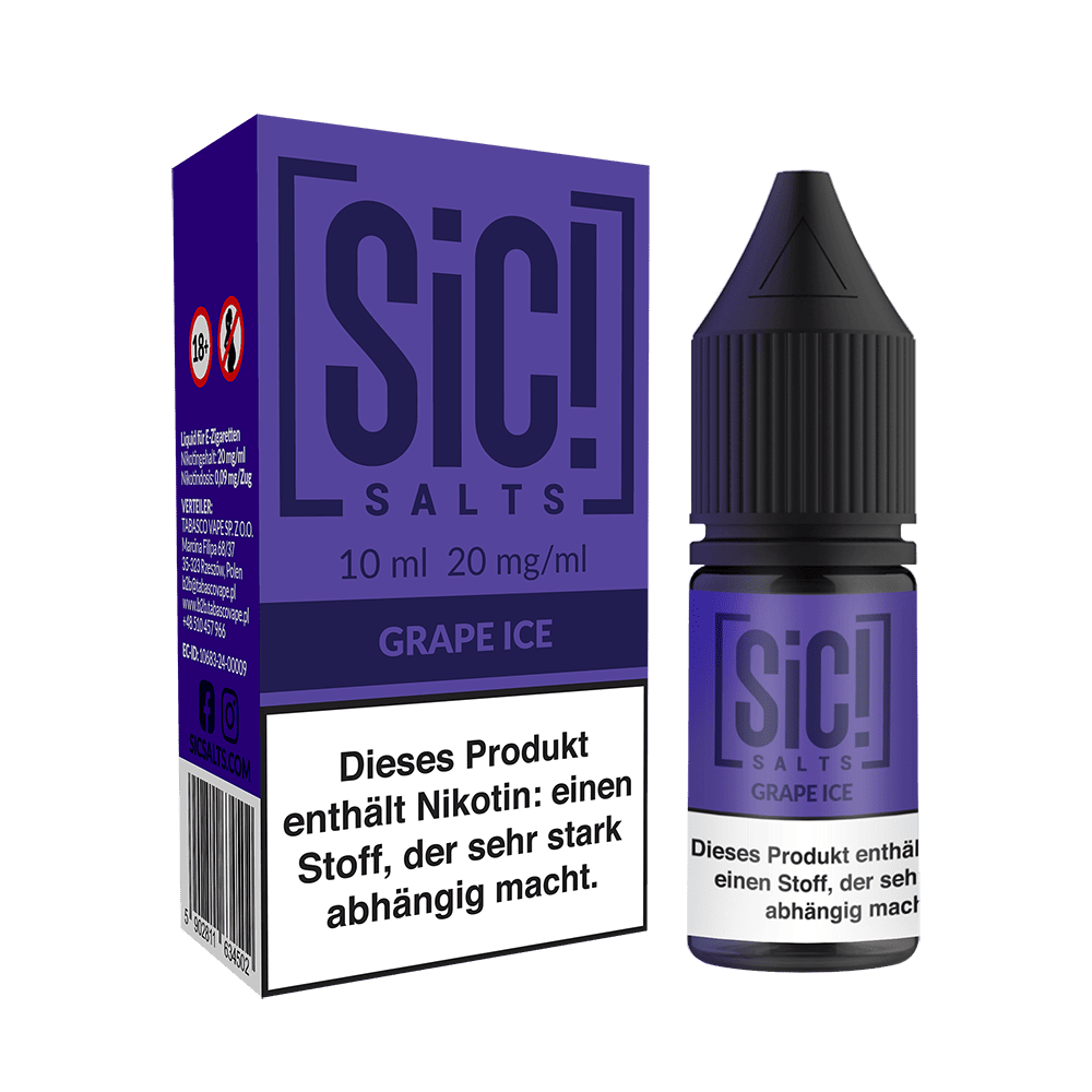 SIC Nikotinsalz - Grape Ice -10ml Liquid 10mg