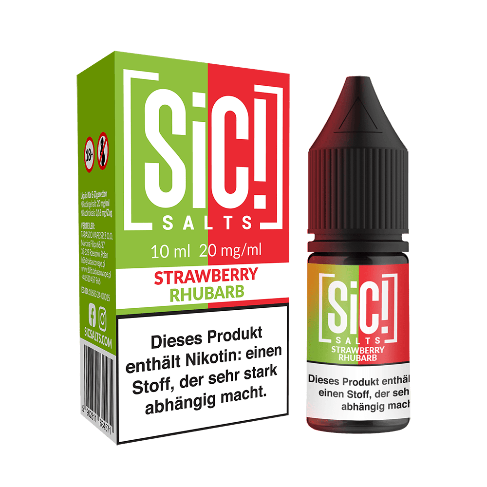 SIC Nikotinsalz - Strawberry Rhubarb -10ml Liquid 10mg