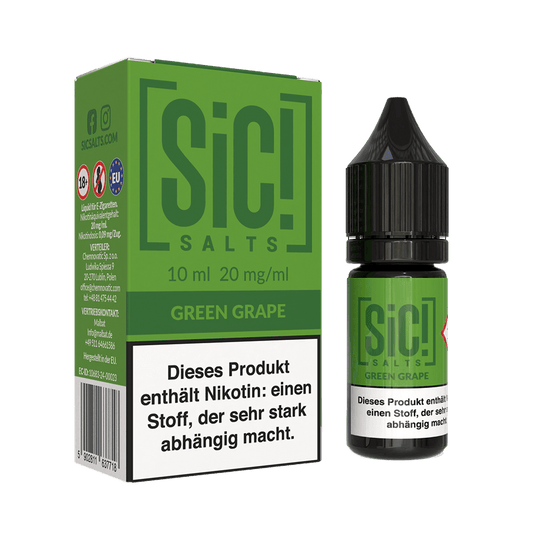 SIC Nikotinsalz - Green Grape Ice -10ml Liquid 20mg