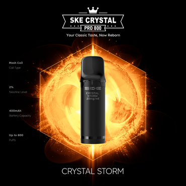 [Paket] 10x SKE Crystal Pro 800 - Crystal Storm - 20mg Nikotingehalt