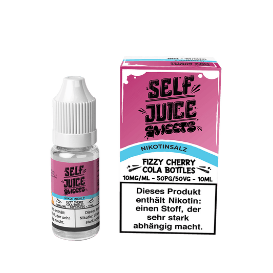 Self Juice Nikotinsalz - Fizzy Cherry Cola Bottles - 10ml Liquid 10mg