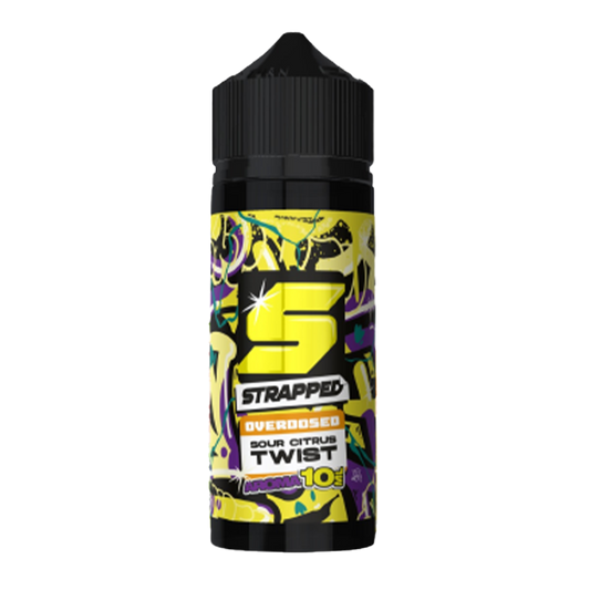 Strapped Longfill - Sour Citrus Twist - Overdosed 10ml Aroma in 120ml Flasche