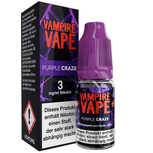 Vampire Vape Liquid - Purple Craze - 10ml 3mg
