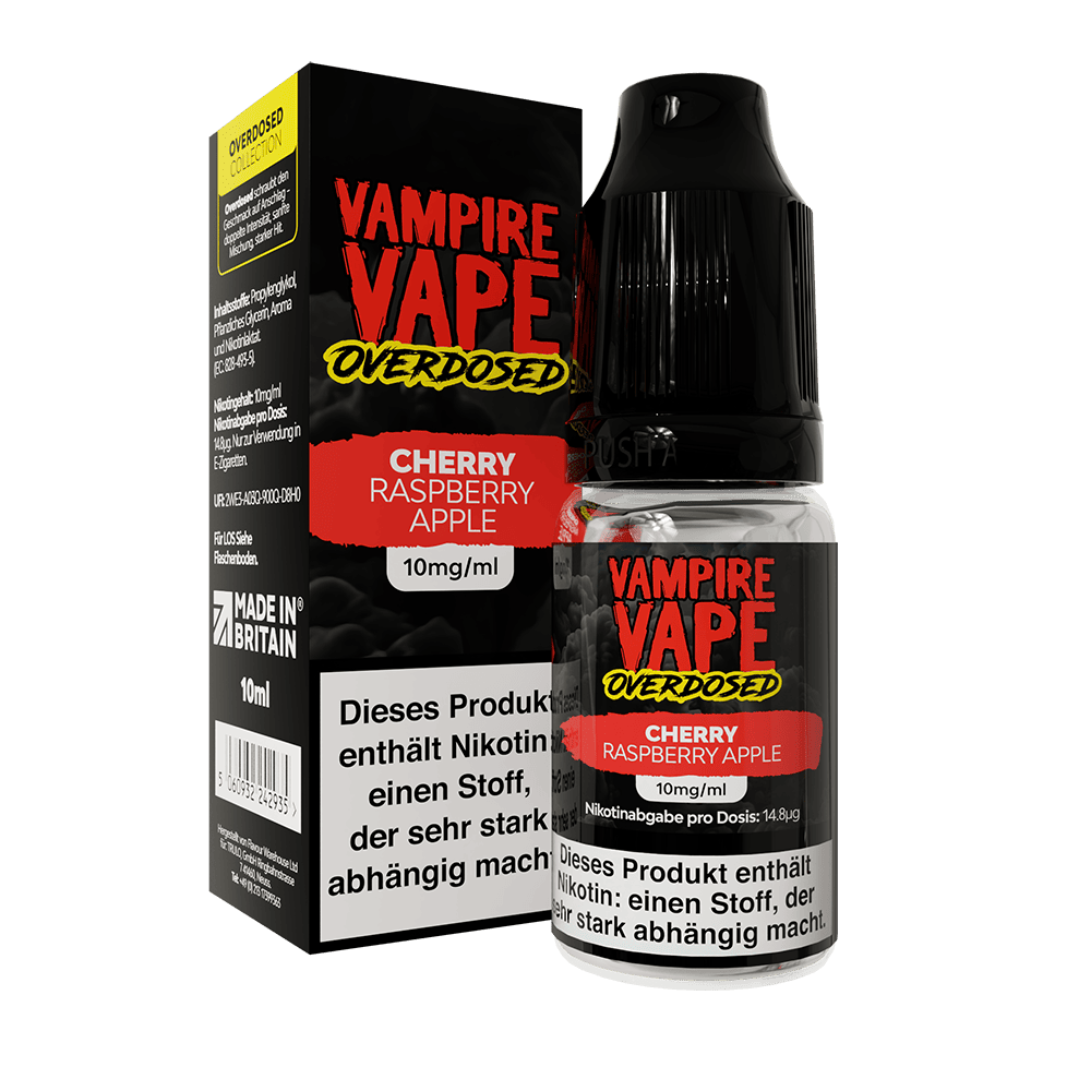 Vampire Vape Nikotinsalz Cherry Raspberry Apple Overdosed Liquid