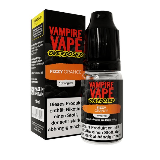 Vampire Vape Nikotinsalz - Fizzy Orange - Overdosed Liquid 10mg 10ml