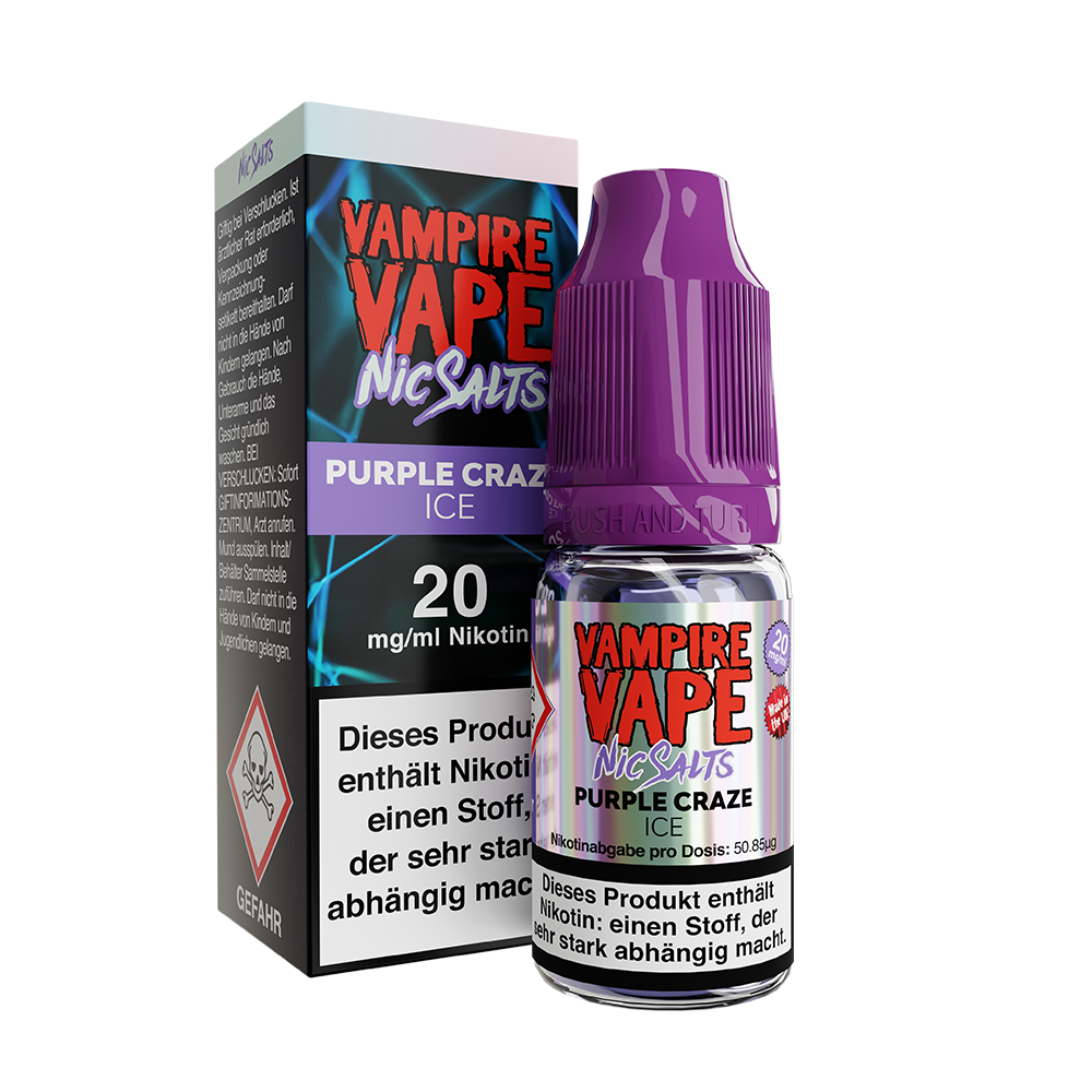 Vampire Vape Nikotinsalz - Purple Craze Ice - Overdosed Liquid 20mg 10ml