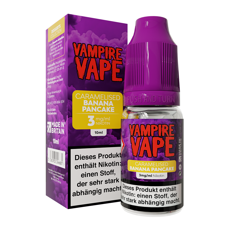 Vampire Vape Caramelised Banana Pancake Liquid 10ml 3mg
