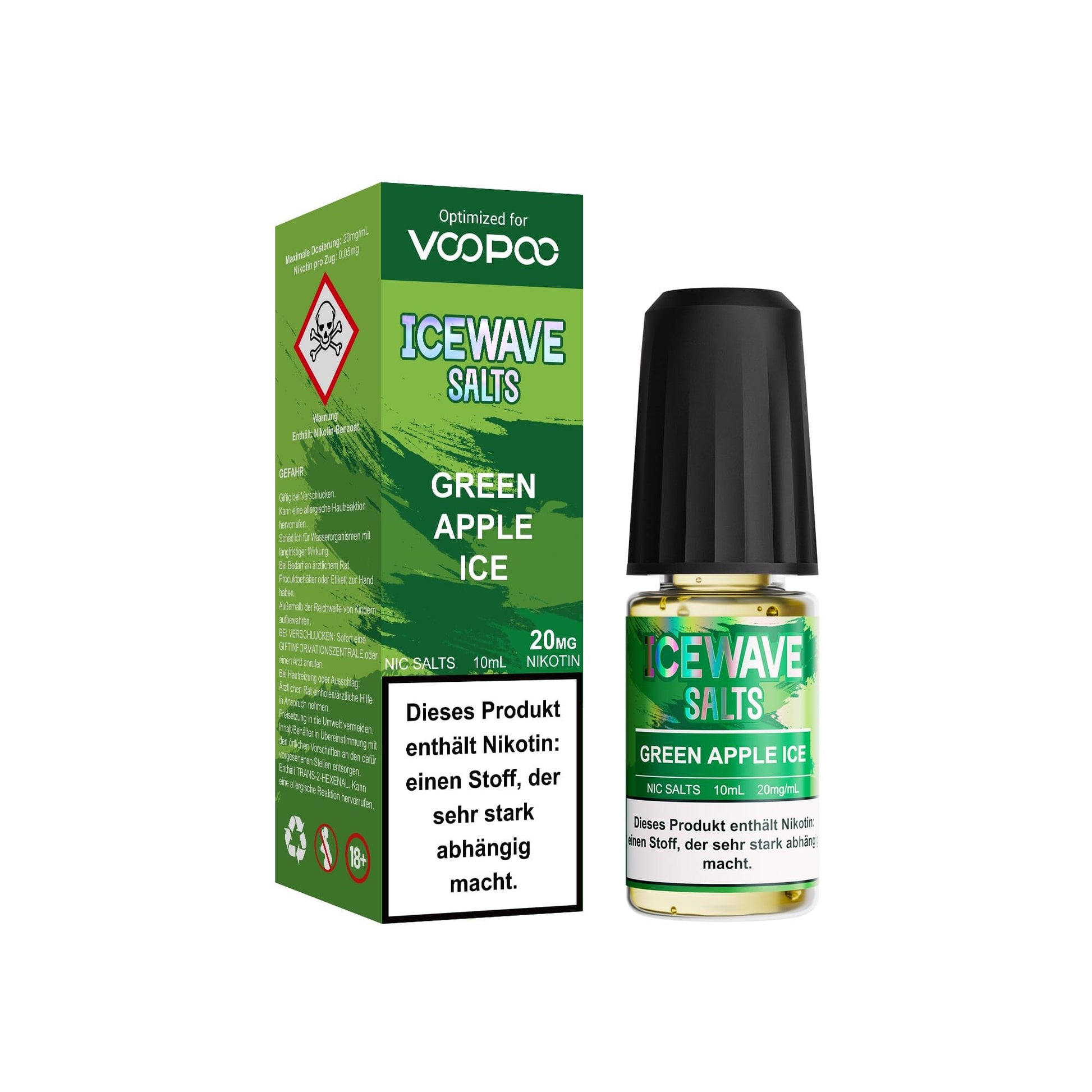 Icewave Nikotinsalz - Green Apple Ice - 10ml Liquid 20mg