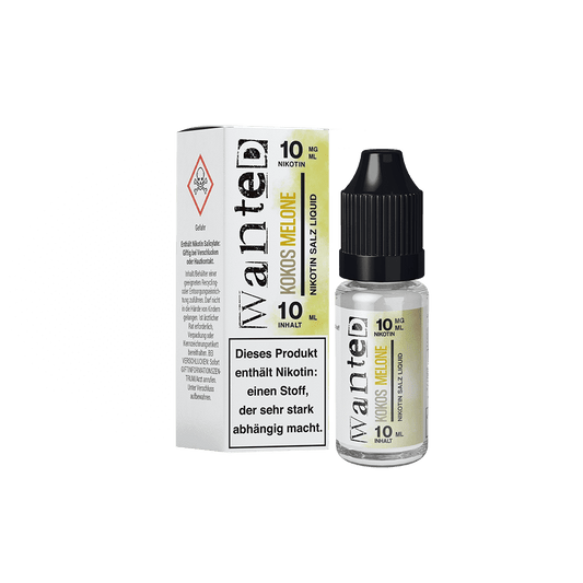 Wanted Nikotinsalz - Kokos Melone - Overdosed 10ml Liquid 10mg