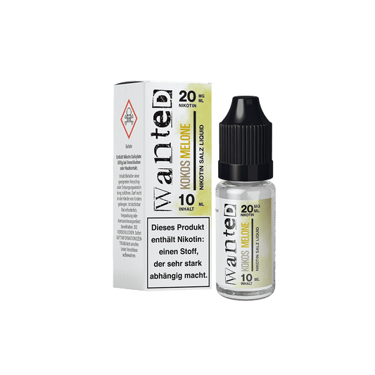 Wanted Nikotinsalz - Kokos Melone - Overdosed 10ml Liquid 20mg