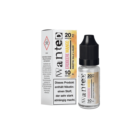 Wanted Nikotinsalz - Erdbeere Mango - Overdosed 10ml Liquid 20mg